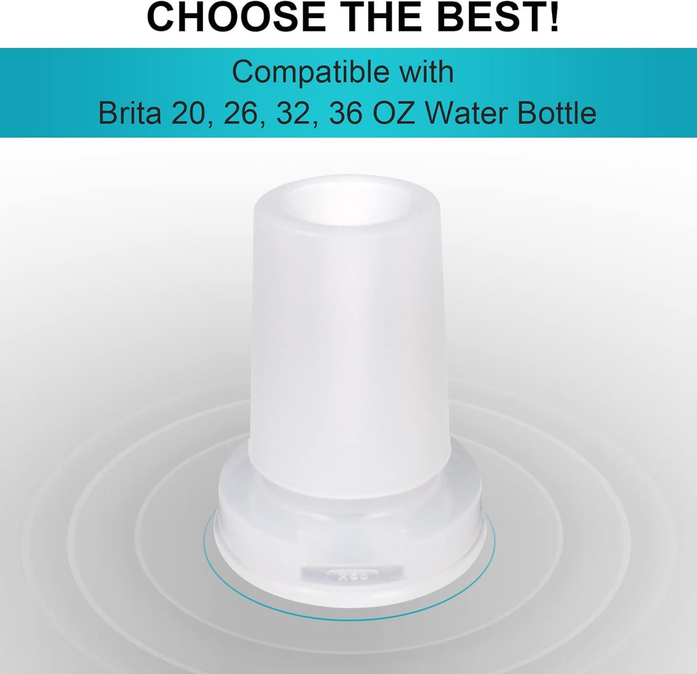 4 Pack Water Bottle Mouthpiece Replacement for Brita Water Bottle, Silicone Wate