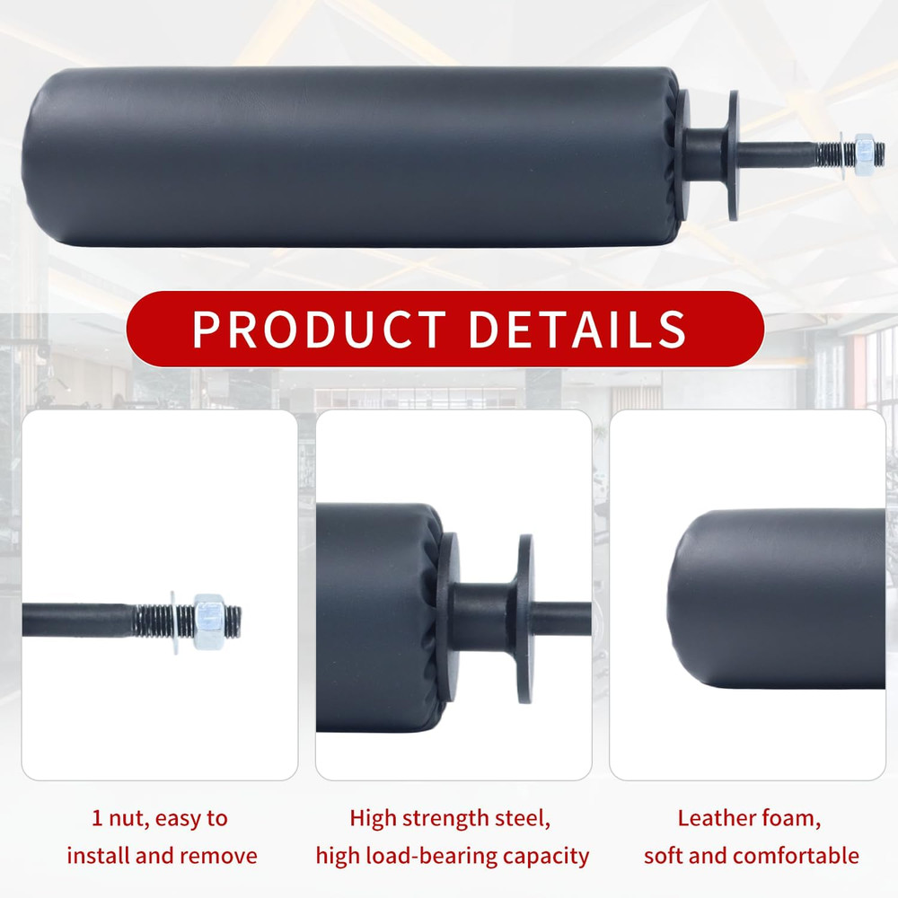 Single Leg Squat Roller/Nordic Hamstring Curl for Squat Rack Power Rack Attachme