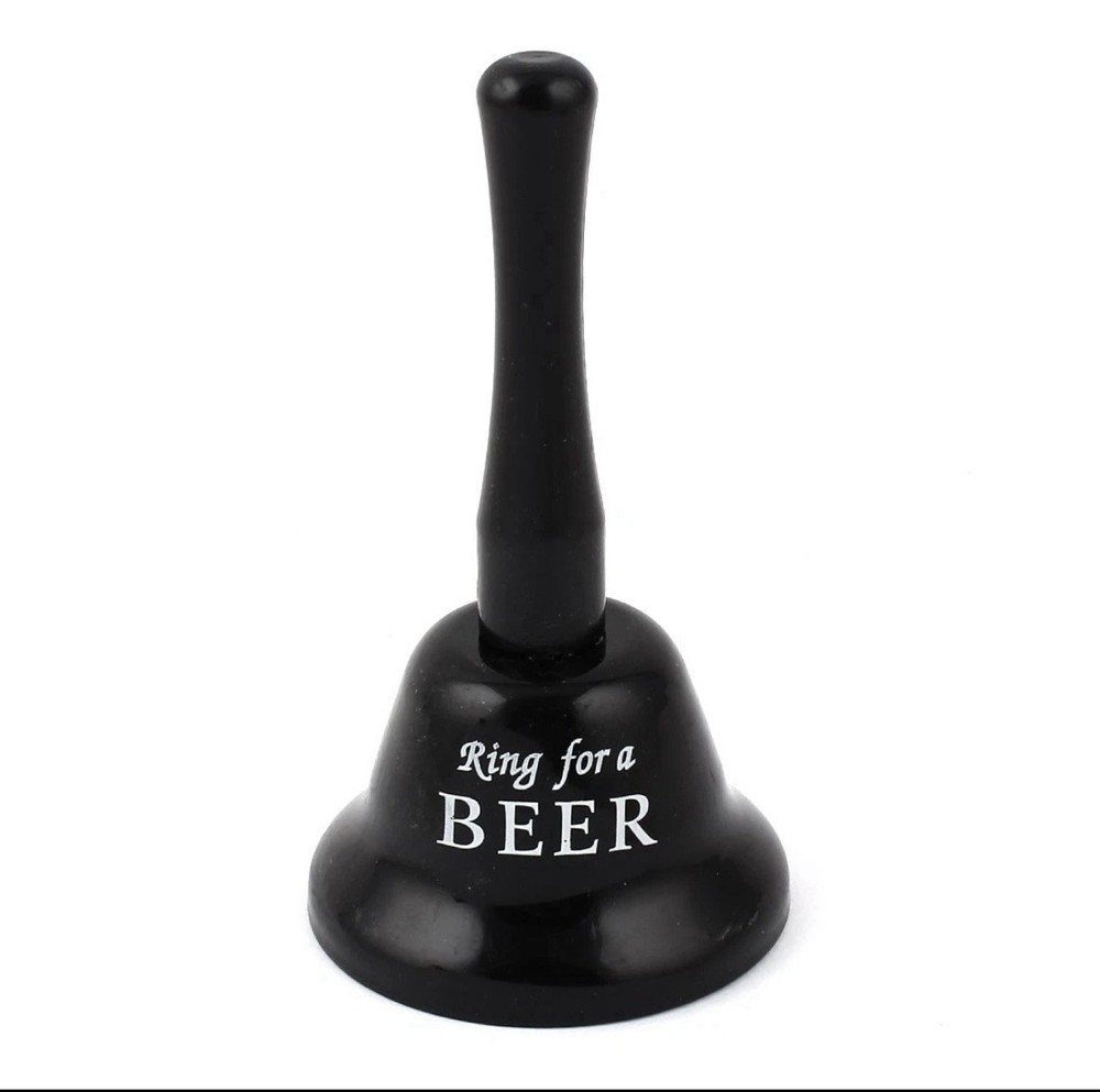 Black Ring For A Beer Handbell Hand Held Call Bell Bar