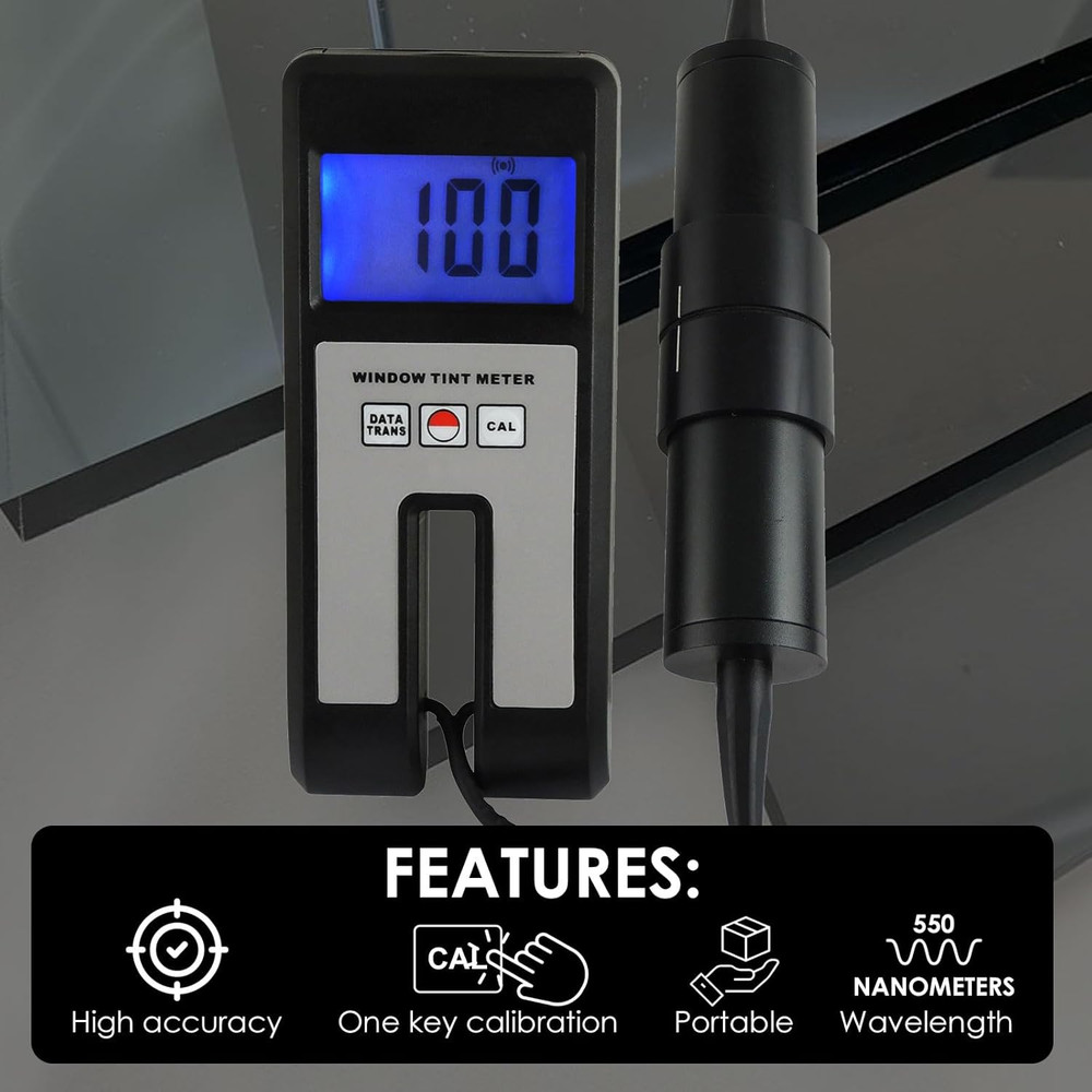 Digital Car Window Tint Meter - Portable Solar Tester for Visual Light Transmiss