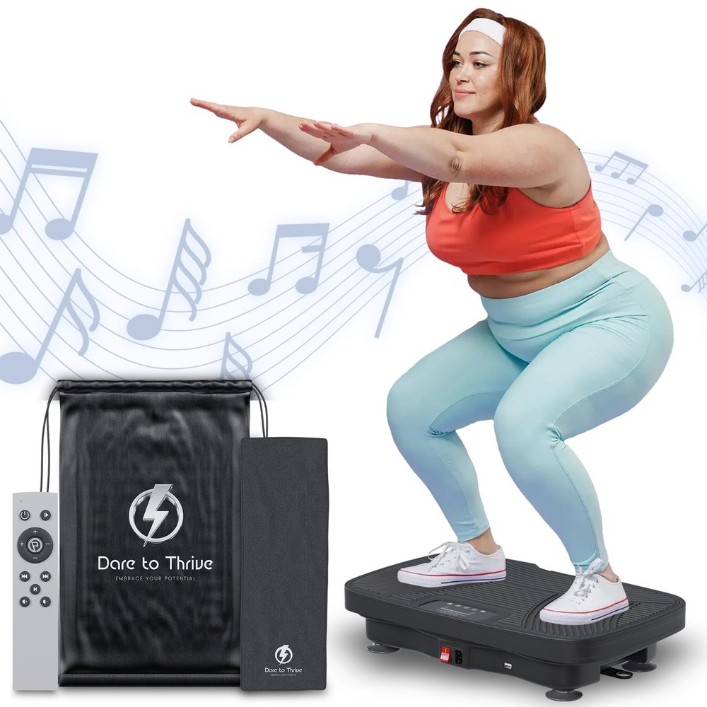 DareToThrive Portable Vibration Plate Exercise Machine - Full Body Vibration ...