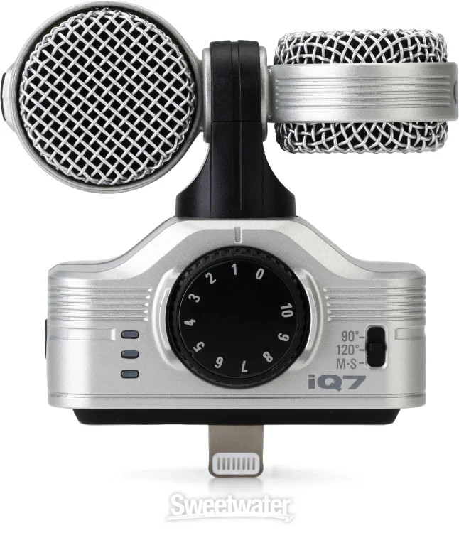 Zoom iQ7 Rotating Mid-Side Stereo Microphone for iOS