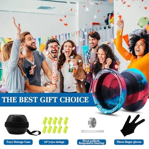 Professional Butterfly Yo-Yo - Dual Mode Responsive/Unresponsive, Finger Spin, 1