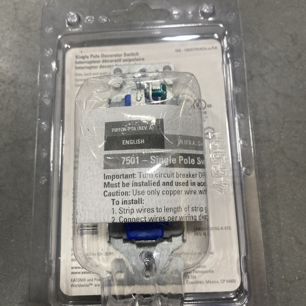 Eaton 7503SG-K-L 3-way Decorator Switch