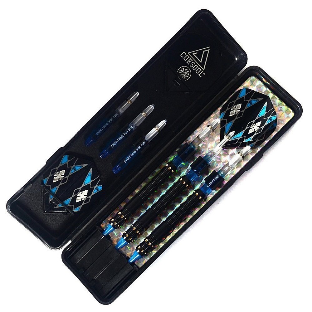 CUESOUL Soft Tip Darts Set Plastic with Dart Case