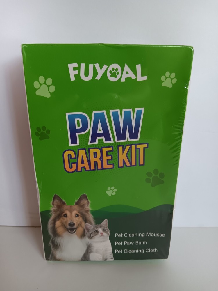 Paw Care Kit: Includes No Rinse Cleaning Mousse, Paw Balm, & Microfiber Paw...