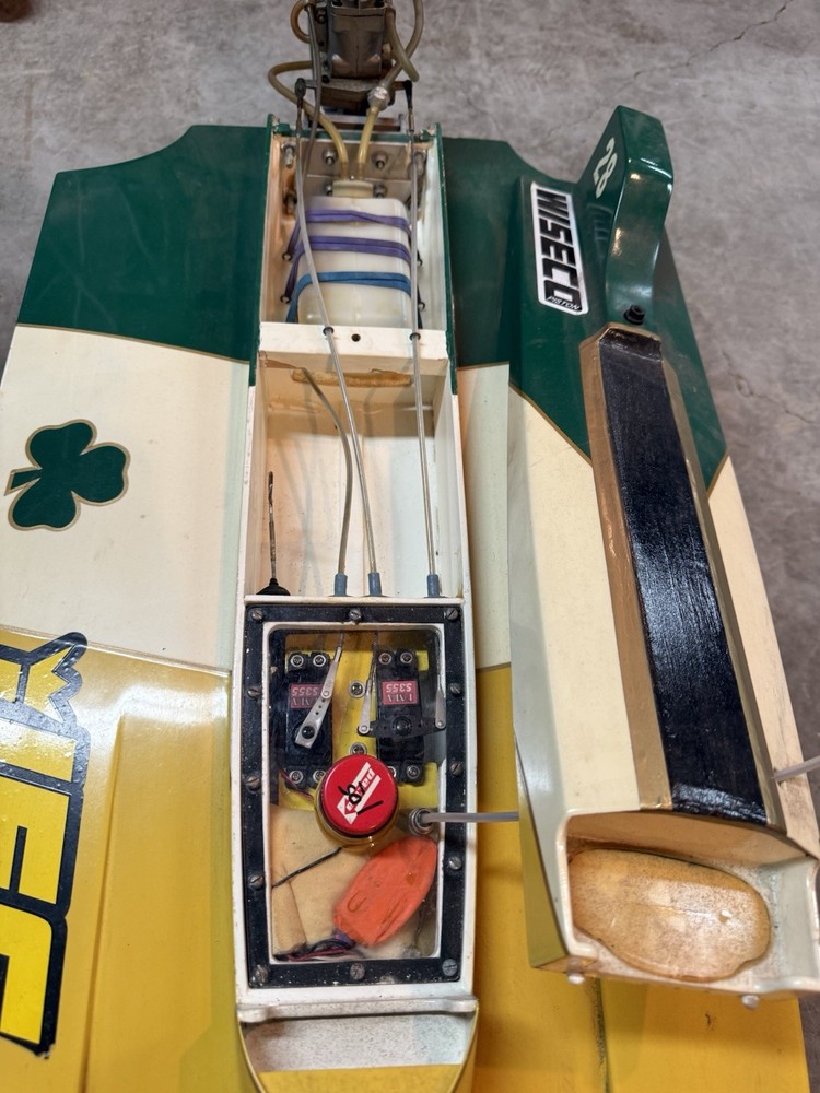 Nitro RC Catamaran Boat Hull w/ Engine, Electronics & Hardware Yellow/Green
