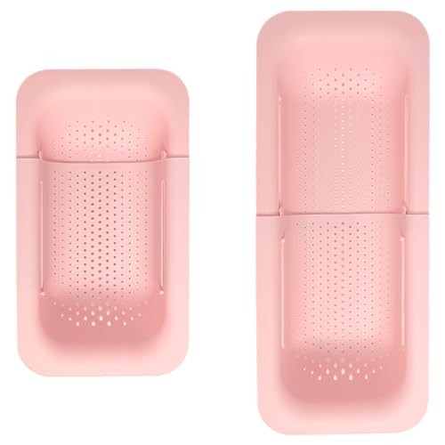 Over the Sink Expandable Colander, Extendable Strainer, Adjustable from 14.5