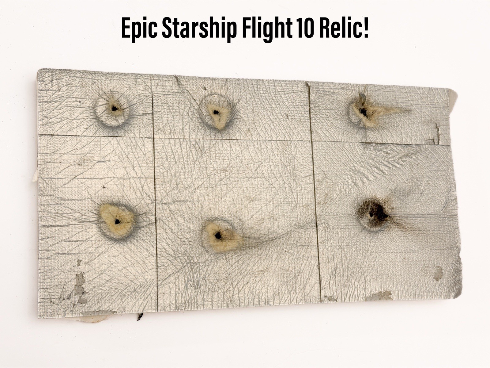 SpaceX Starship Historic Flight 10 Super Heavy Booster 16 Relic X Lg Insul Panel