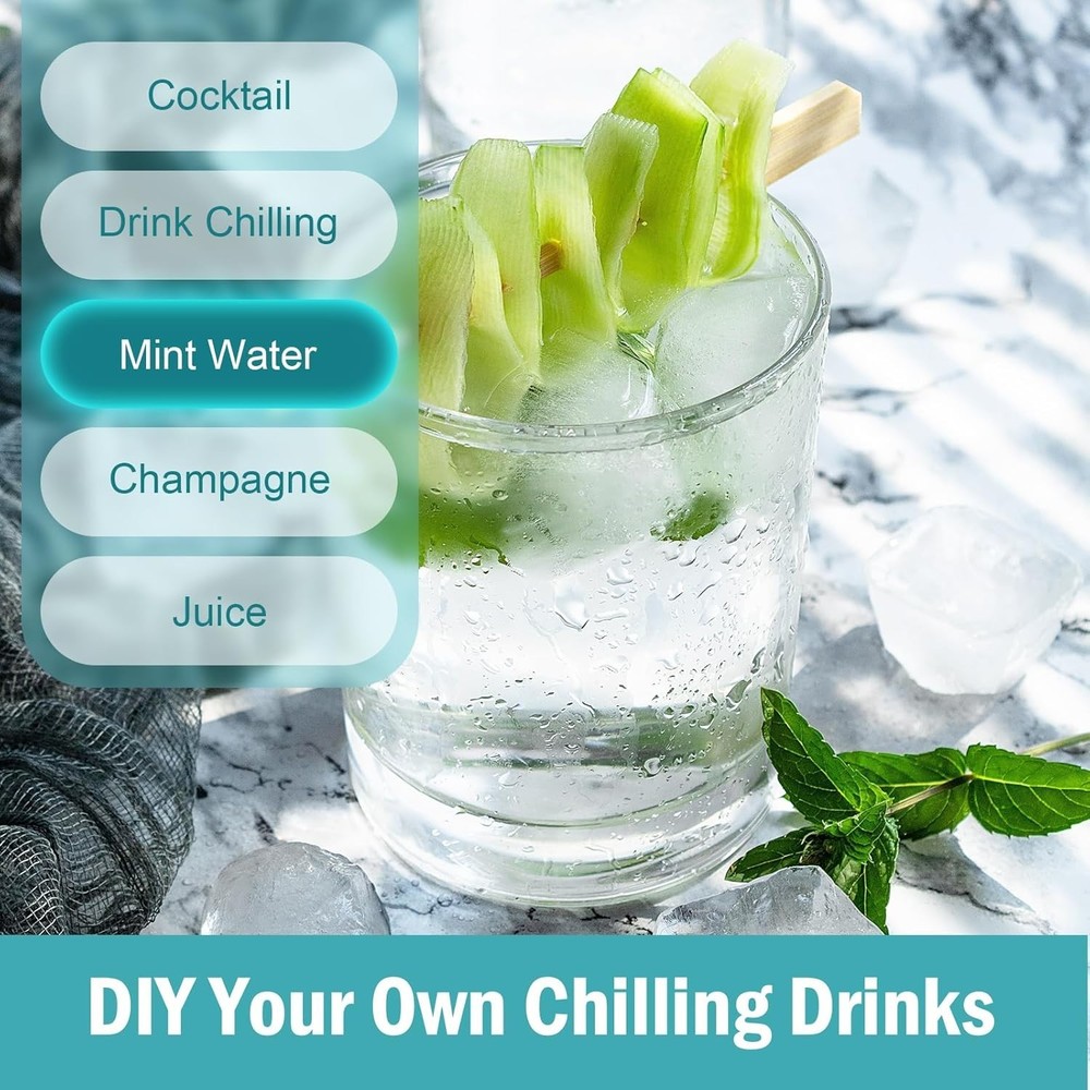 42 Ice Cubes Capacity - Stackable Easy-Release Silicone Ice Trays with Lids