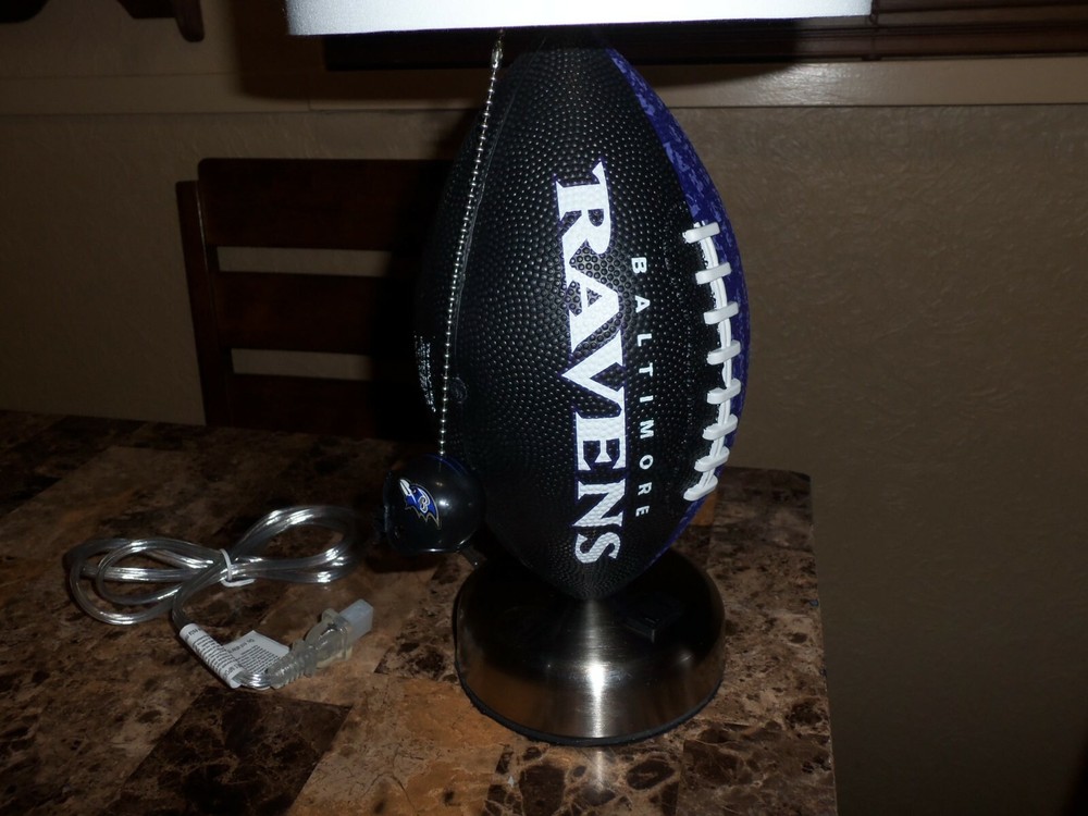 BALTIMORE RAVENS FOOTBALL TABLE LAMP (HANDCRAFTED)