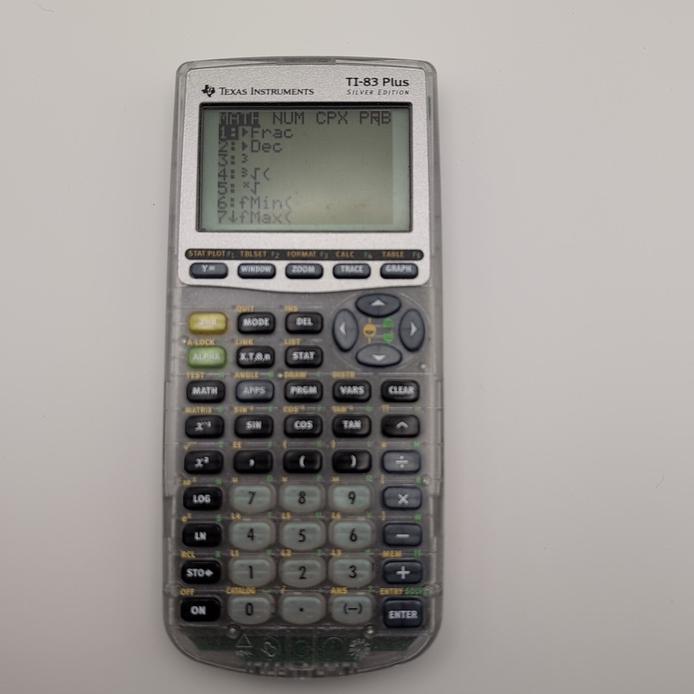 Texas Instruments TI-83 Plus Silver Edition Clear Graphing Calculator EUC
