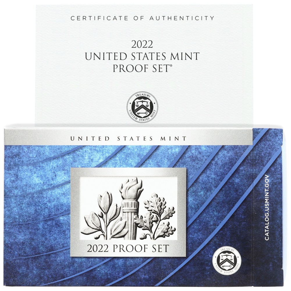 Empty Packaging Replacement Clad Proof Set Box & COA No Coins 2022