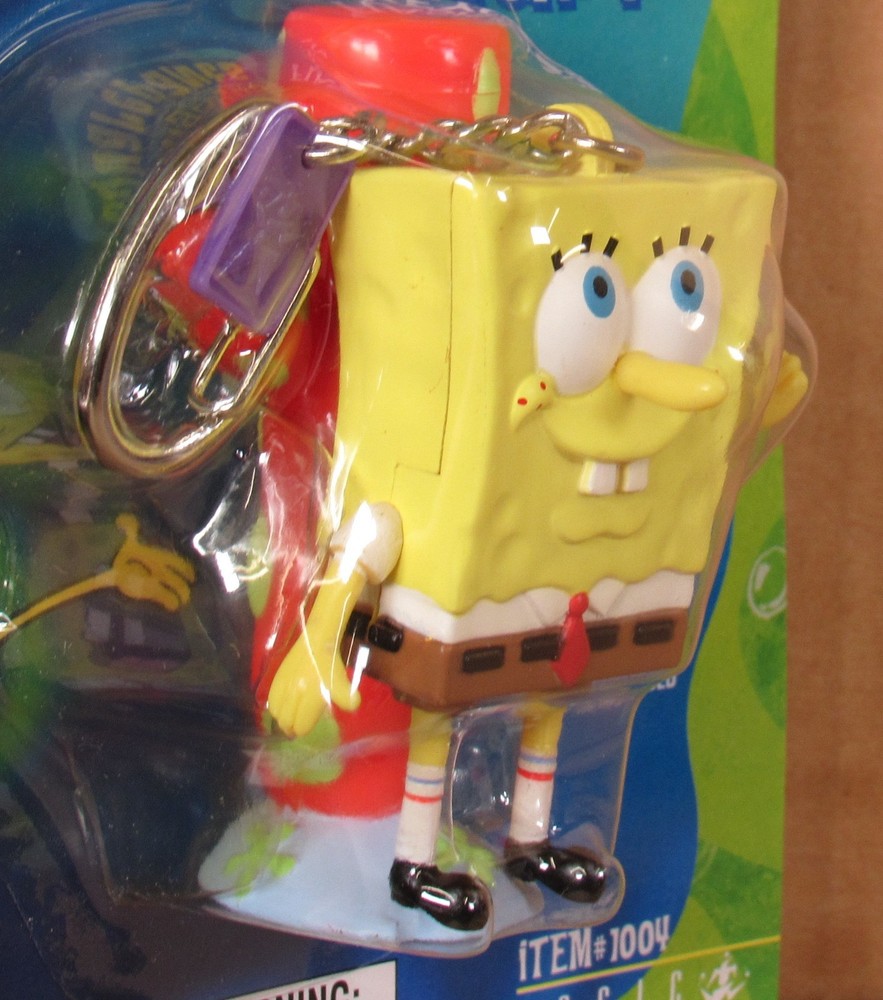 Nickelodeon SpongeBob SquarePants Flashlight Keychain by Basic Fun NIP 2003