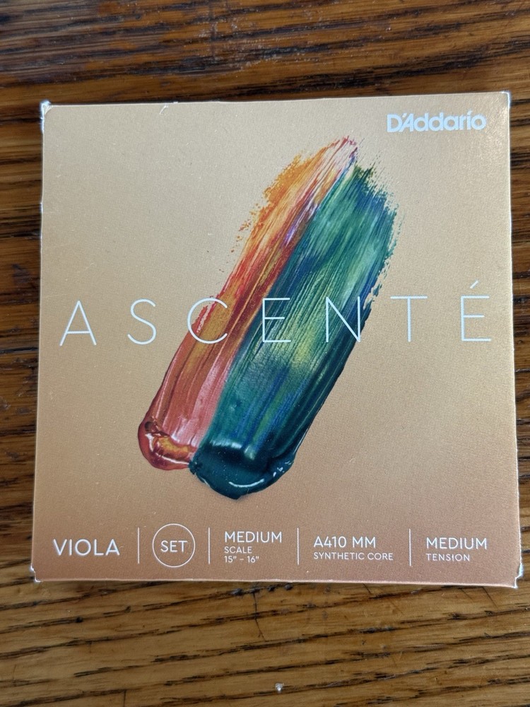 D'Addario Ascenté Viola String Set, Medium Scale, Medium Tension