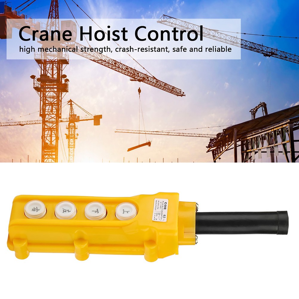 Crane Chain Hoist 4-channel Push Button Switch Lifting Pendant Controller
