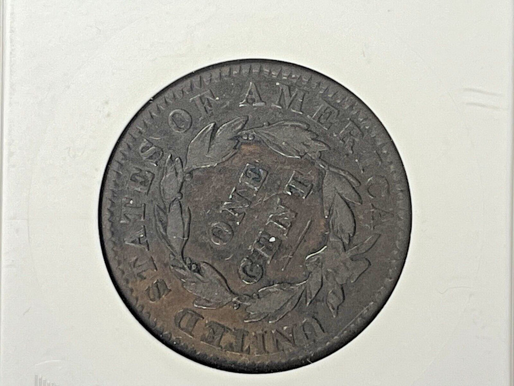 1833 Coronet Head Large Cent : ANACS VF30