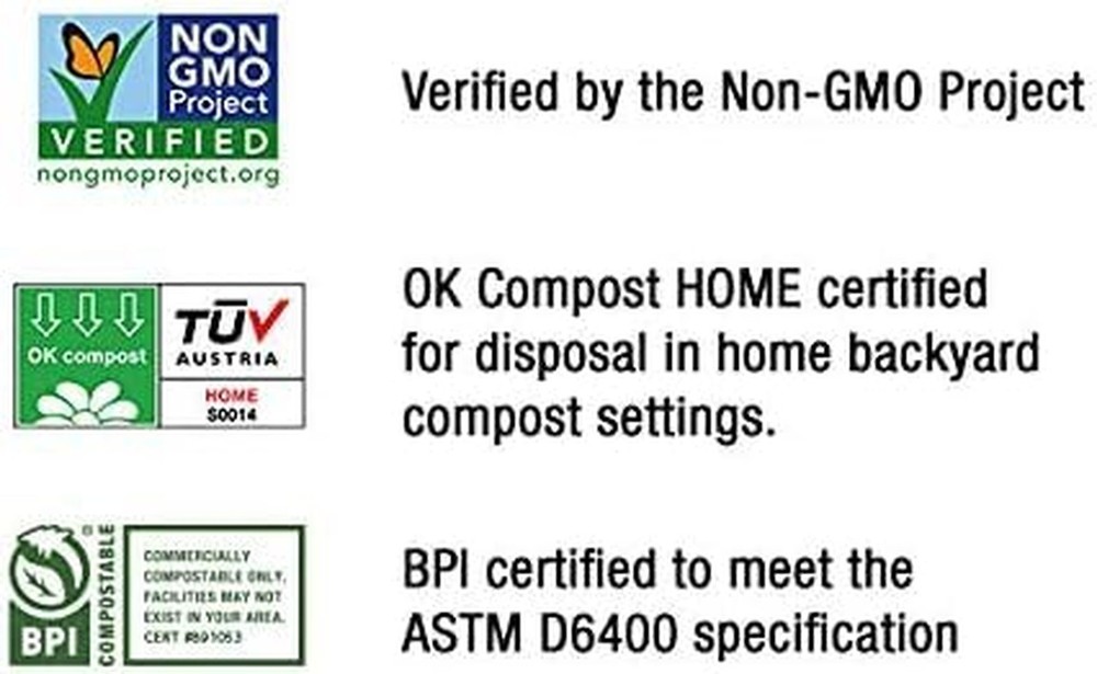 4 Gallon Compostable Trash Bags by BioBag, 75 Count, BPI Certified, Meets AST...