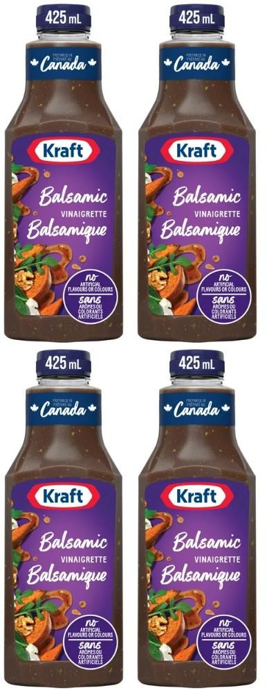 Kraft Balsamic Salad Dressing, 425ml (4 Pack)