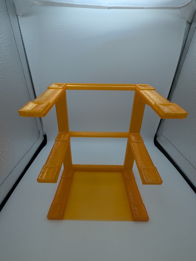 3D Printed 3 Tier 1/24 Diecast Display Stand (Translucent Orange)