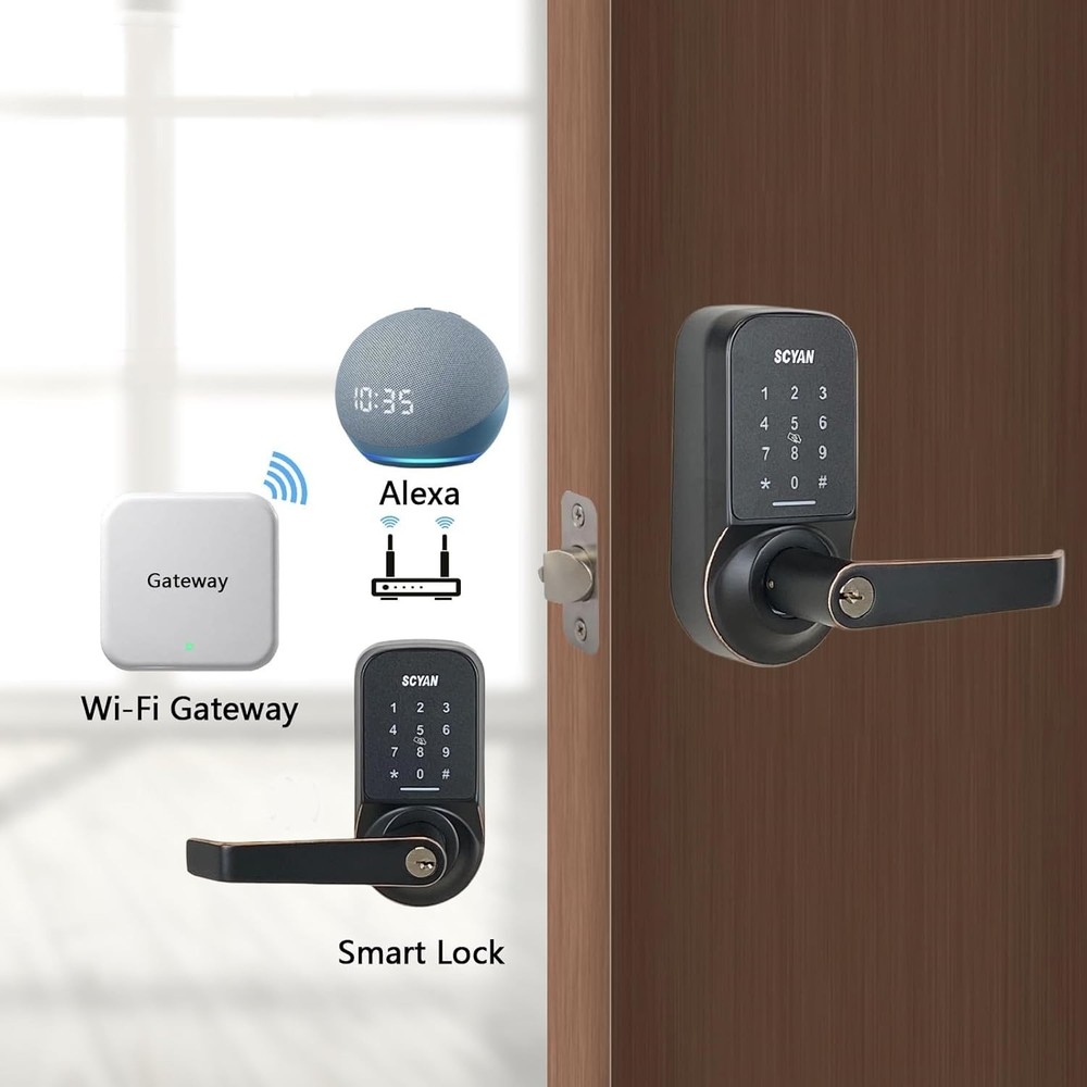Elegant Smart Door Lock with Touchscreen Keypad - Keyless & Auto Locking