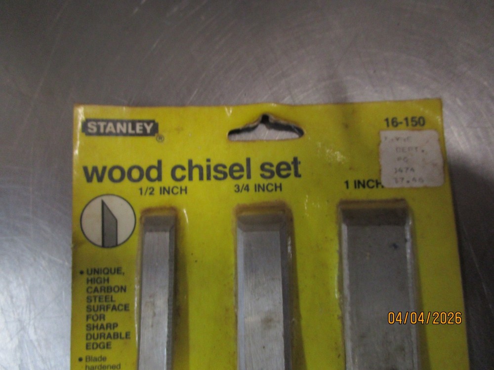 Stanley 3pc Wood Chisel Set Model 16-150