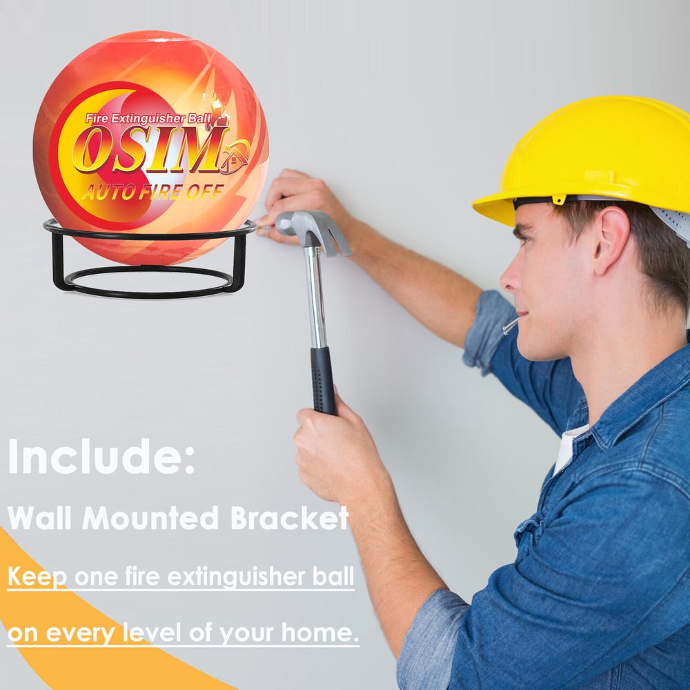 9 PACK Automatic Fire Ball Extinguisher With Bracket for ABCEF Type Fire