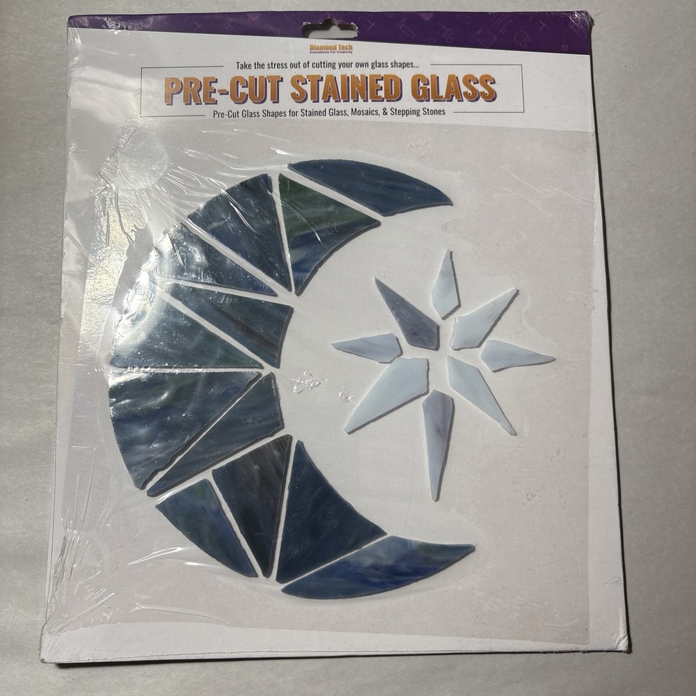 Crescent Moon Stained Glass Pre-Cut
