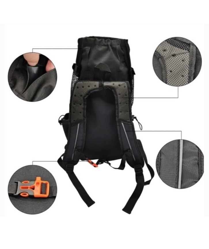 L.D. Dog Carrier Black Backpack Size Small