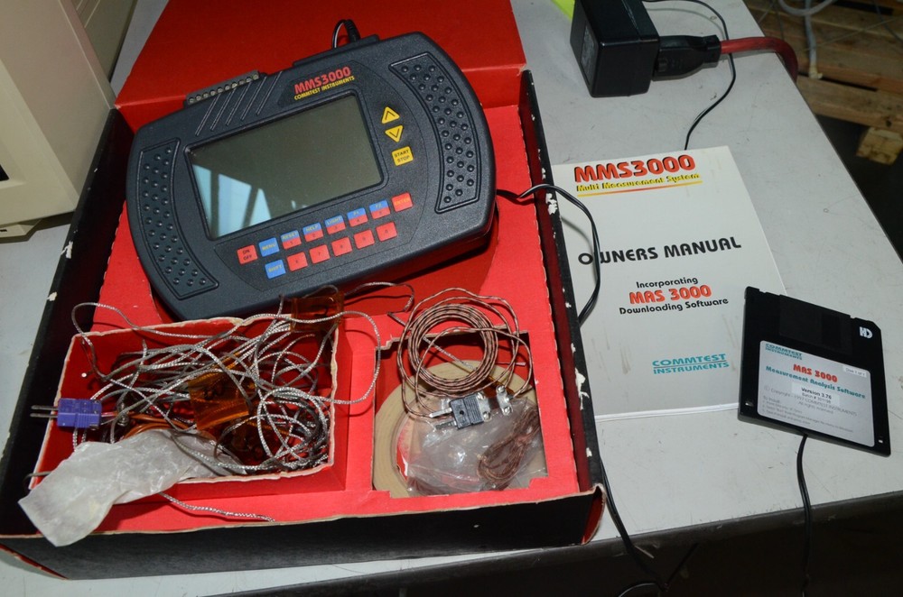CommTest MMS3000 T6V4 Data Logger Graphing Measurement System & Software Disc