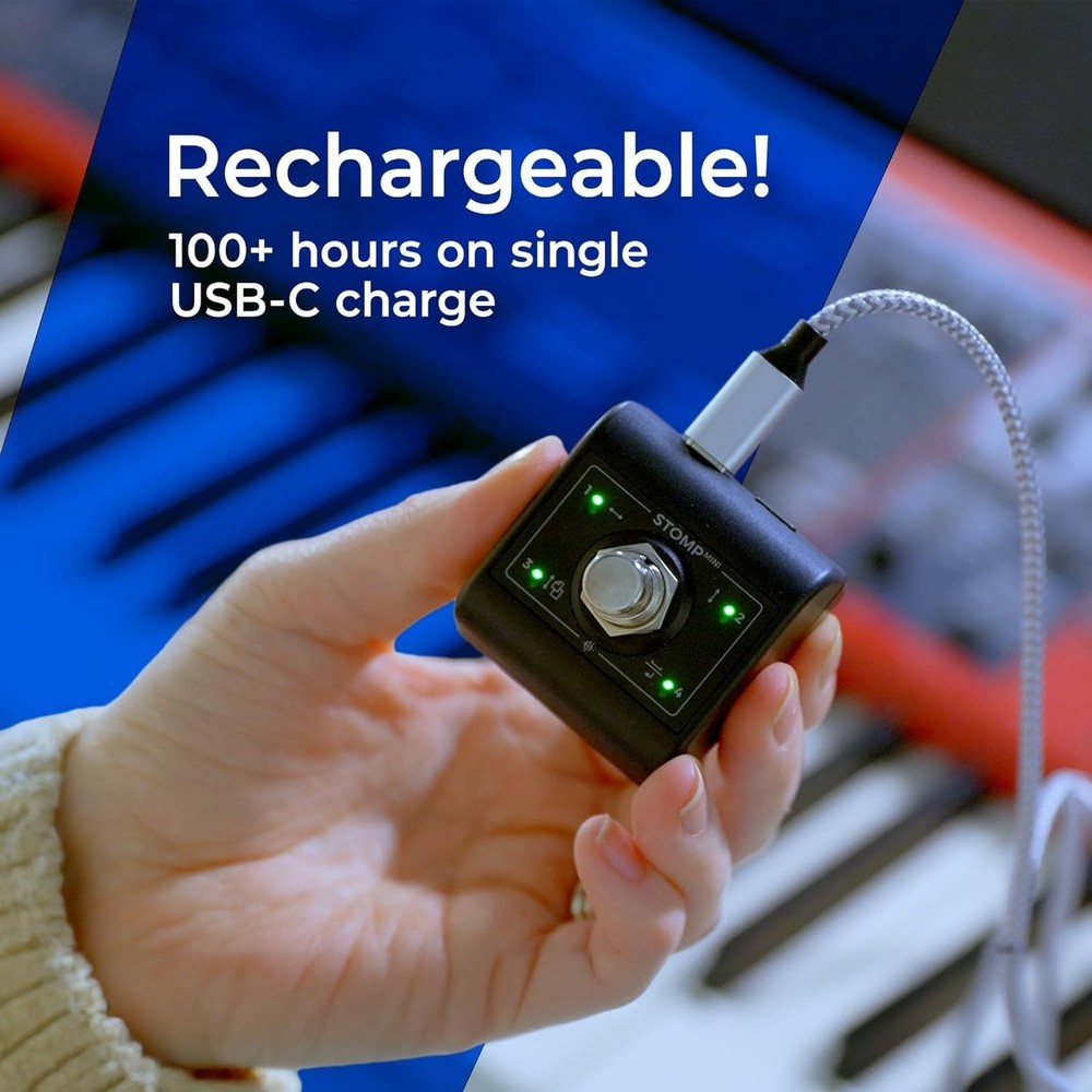 STOMP Mini Bluetooth Page Turner & App Controller - Ultra-Compact Single-Swit...