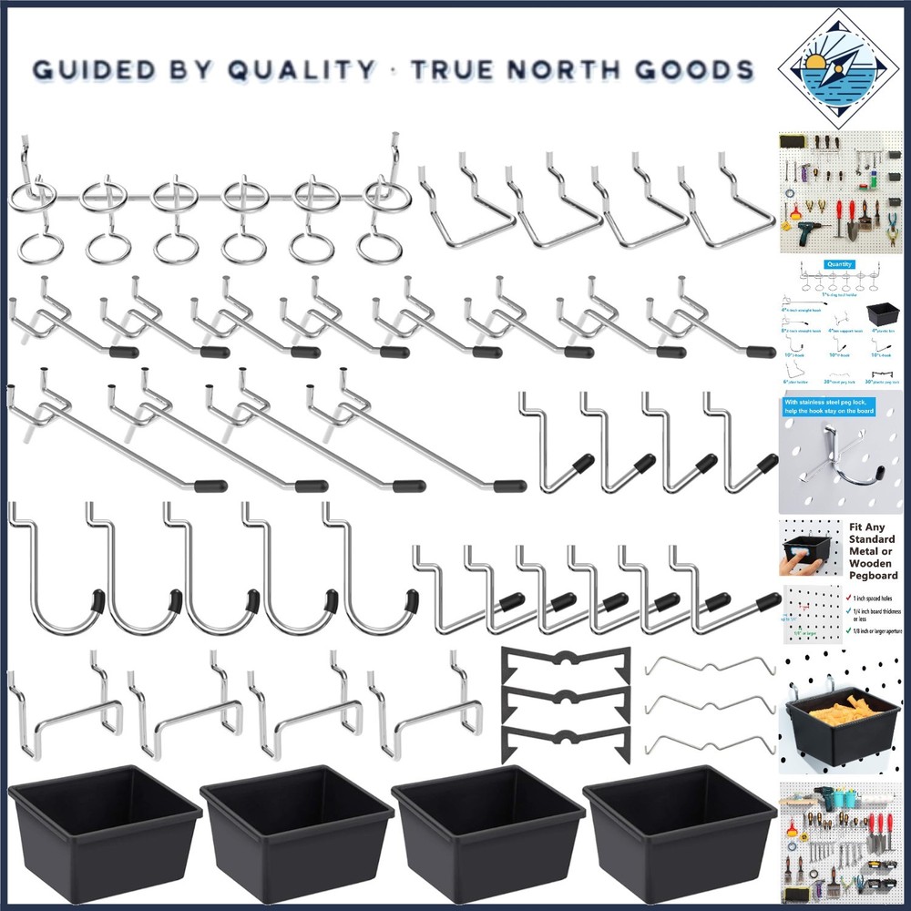 117-Piece Rust Resistant Pegboard Hooks Set for Superior Tool Organization