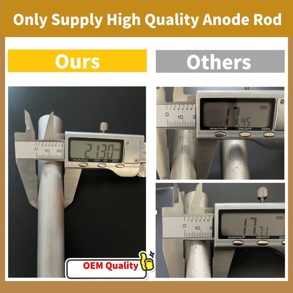 RV Water Heater Anode Rods & Flush Wand 9.25", 3/4" NPT, 3 Pack