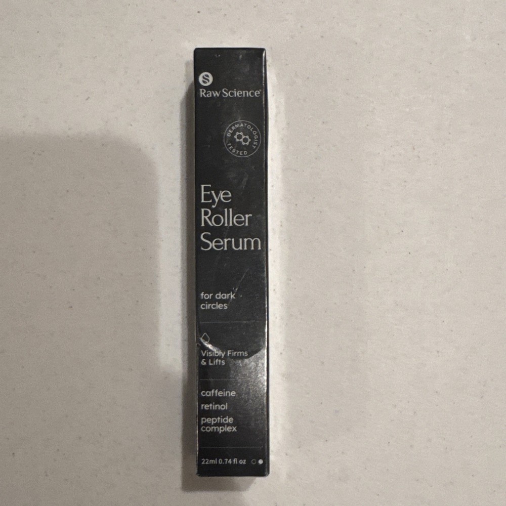 Raw Science Eye Roller Serum Caffeine Retinol Peptide Complex NIB Free Ship