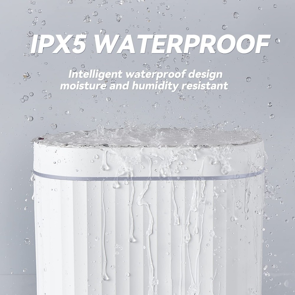ELPHECO Bathroom Trash can Motion Sensor, Automatic Garbage can, Slim Plastic...