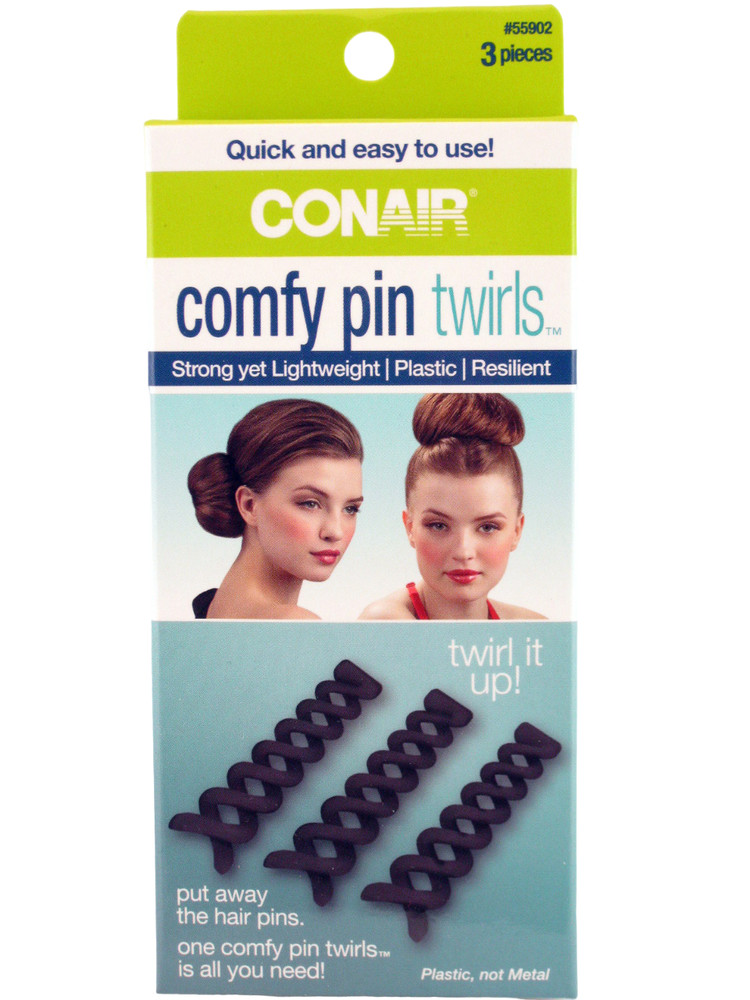 CONAIR PLASTIC PIN TWIRLS - 3 PIECE KIT - (55902)