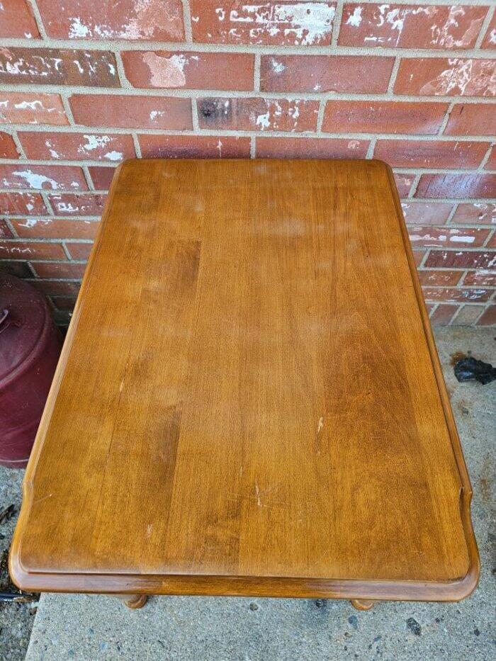 Vintage Solid Maple End Table 1 Drawer Night Stand Plant Fern Table