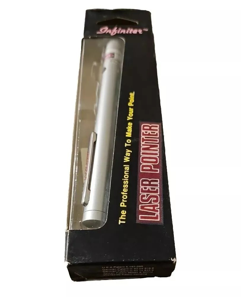 Infiniter 3P Red Laser Pointer Class 1 - Taiwan Made - Color: Silver