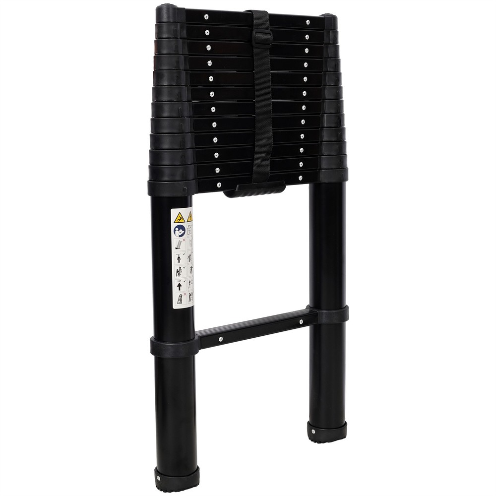 12.5FT Telescoping Step Ladder 330LBS Capacity Aluminum Extension Multi-Purpose