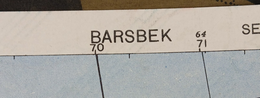 WW2 map of GERMANY entitled "BARSBEK" with BATTLE INTELLIGENCE NOTES (CAPTURED)