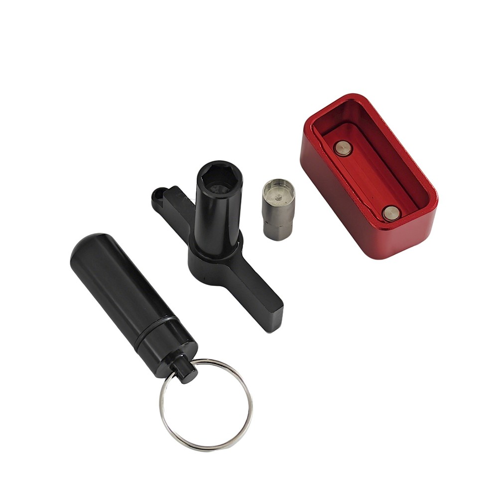 OBD2 Port Lock Anti-Theft Device Red Chrome Security Tool