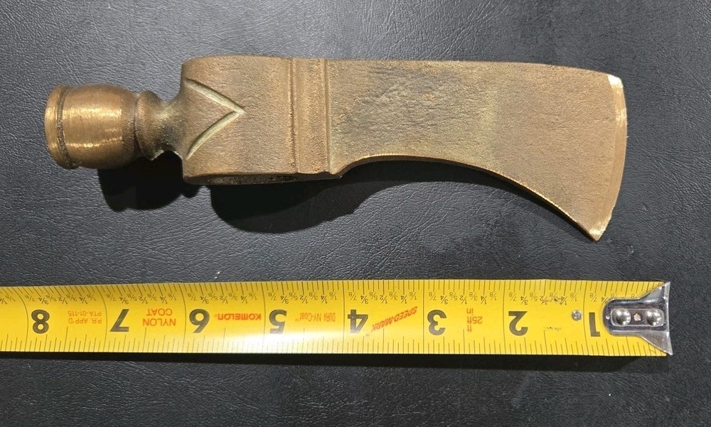 Vintage  Brass/Bronze Tomahawk Head - Excellent!