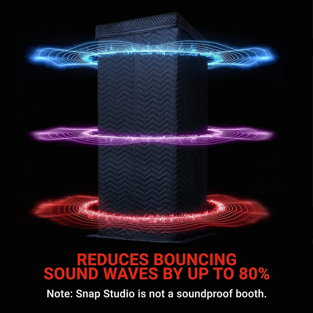 Snap Studio Ultimate Portable Vocal Booth Sound Recording Isolation Shield