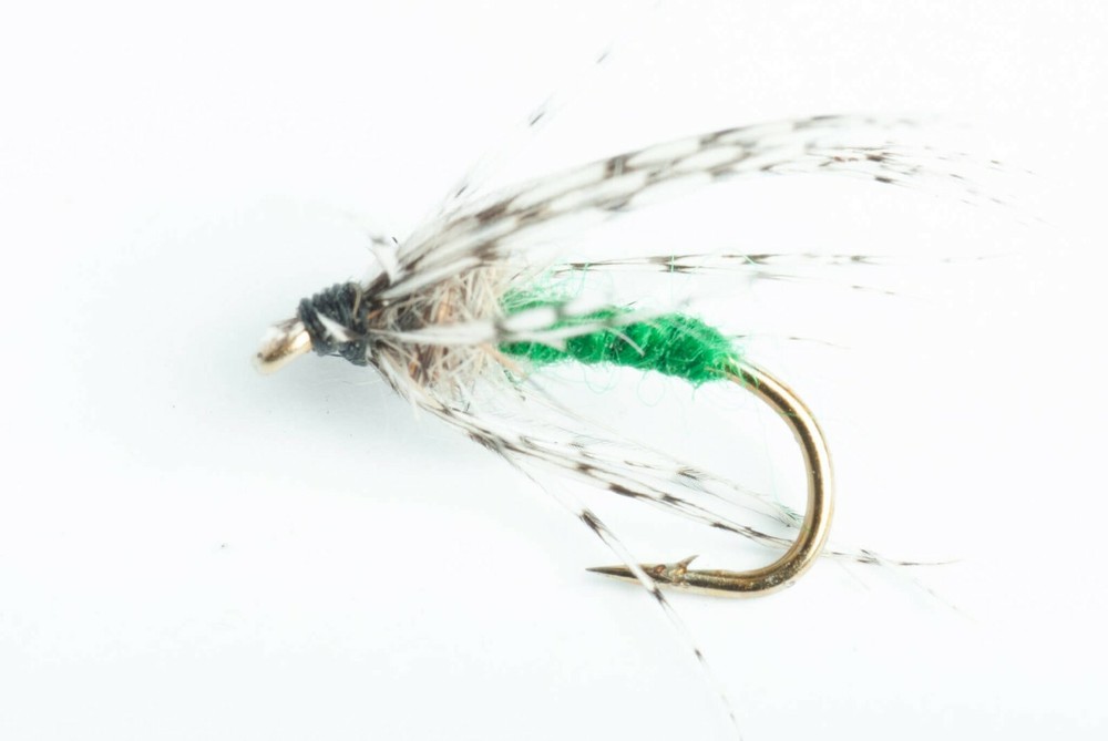 Soft-Hackle Orange and Green Wet Fly, 6-Pack