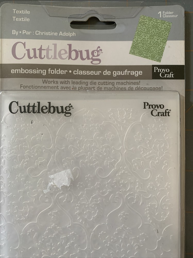 Cuttlebug Provo Craft Plastic 3D Embossing Folders TEXTILE 37-1153