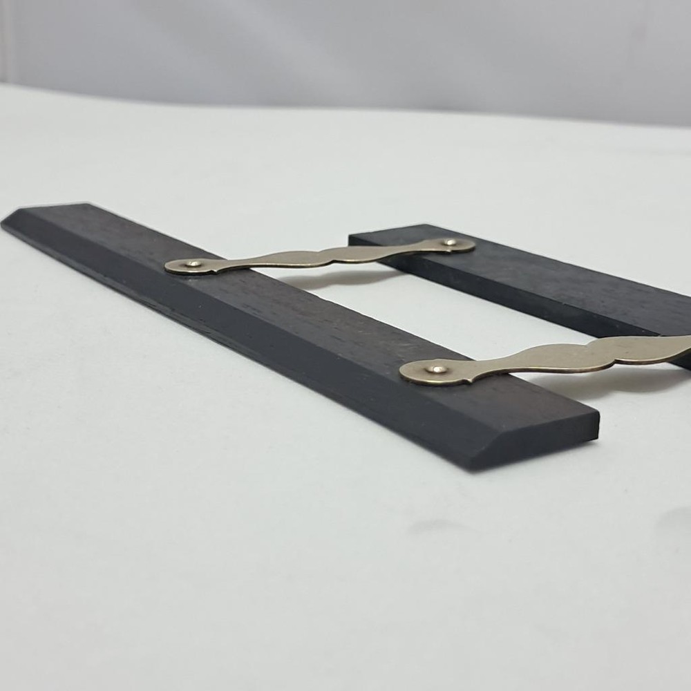 ANTIQUE EBONY AND BRASS 5 1/2" PARALLEL RULER