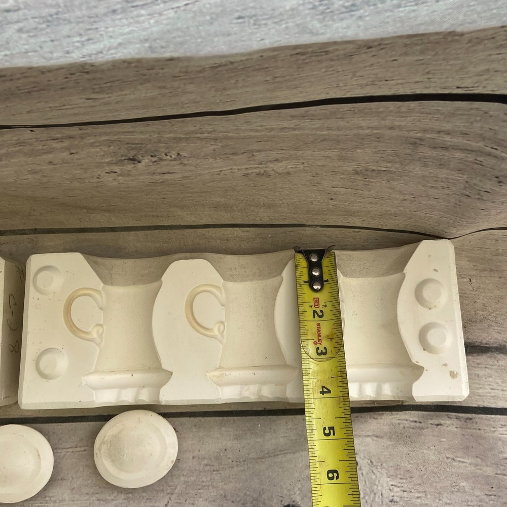 Vintage Unbranded Ceramic Casting Mold Three Jars W/Lids #C-28