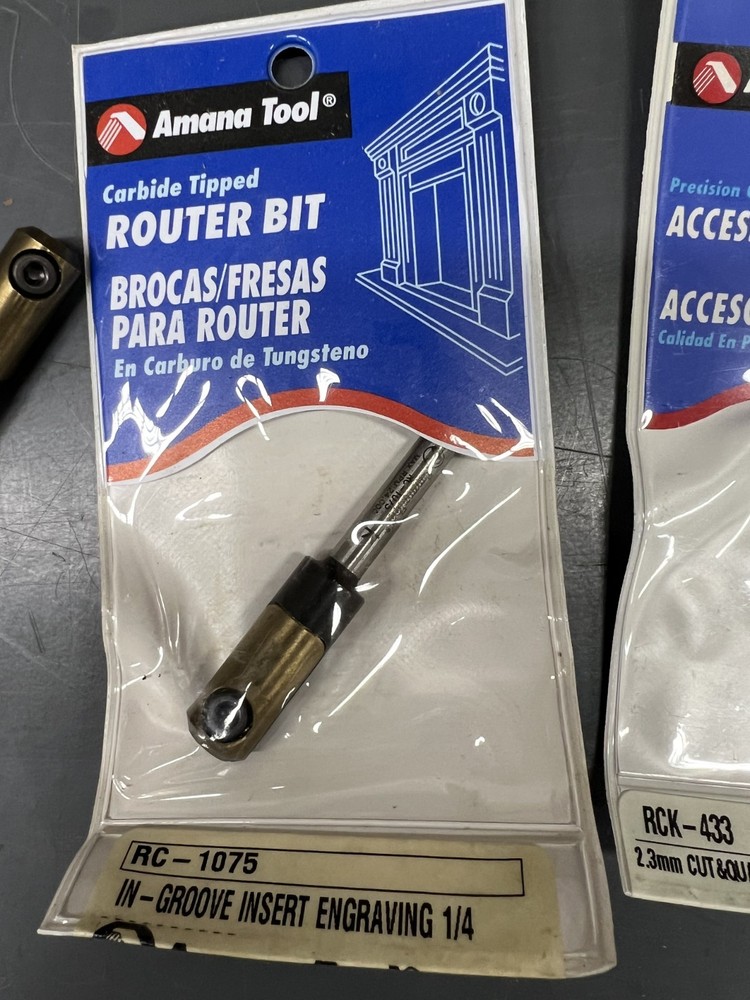 Amana Tool Groove Insert Engraving Set