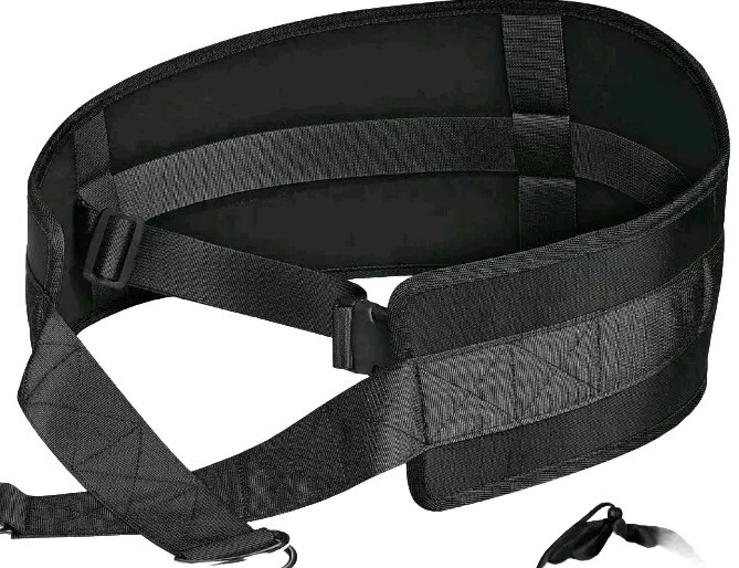 Sled Pulling Belt,Adjustable Sled Training Waist Belt, BELT ONLY