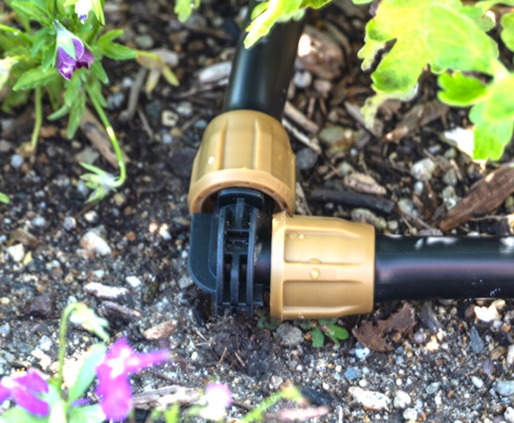 5-Pack - 1/2" Universal Drip Irrigation Nut Lock Elbow Connector Fitting